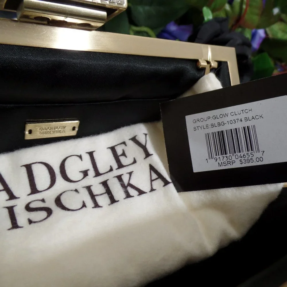 Rare Badgley Mischka Glow Embellished Frame Clutch / Handbag / Shoulder bag